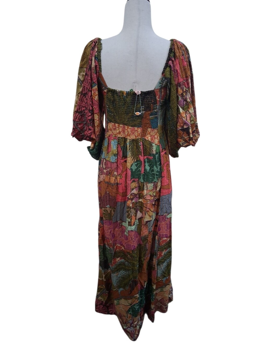 NWT Farm Rio Prainha Tropical Botanical Maxi Dress Size P Small New - Picture 9 of 10